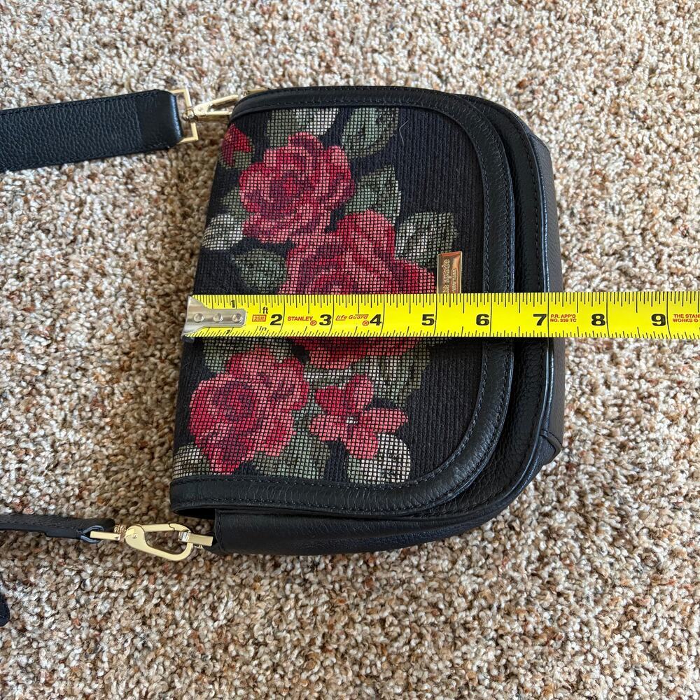 Kate Spade NY Seeley Lane Rae Crossbody Shoulder Bag Rose Embroidered Leopard - Picture 7 of 13